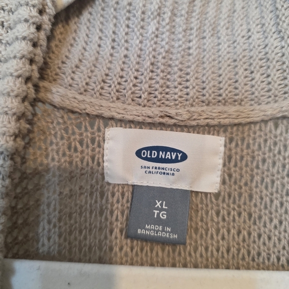 ⭐️40% Off⭐️ Old Navy Cozy Beige Open-Front Short Sleeve Sweater - Picture 8 of 10